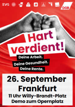Banner Aktionstag gegen Sozialabbau